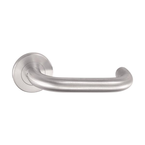 Stainless Steel Hollow Lever Handles on Rose