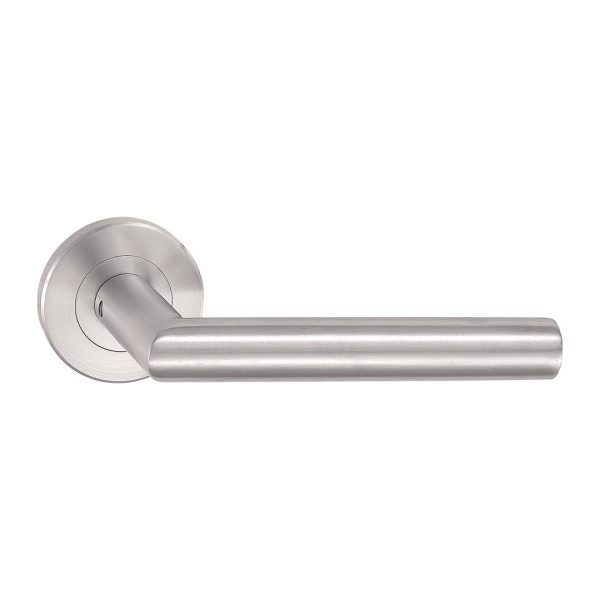 Stainless Steel Hollow Lever Handles on Rose