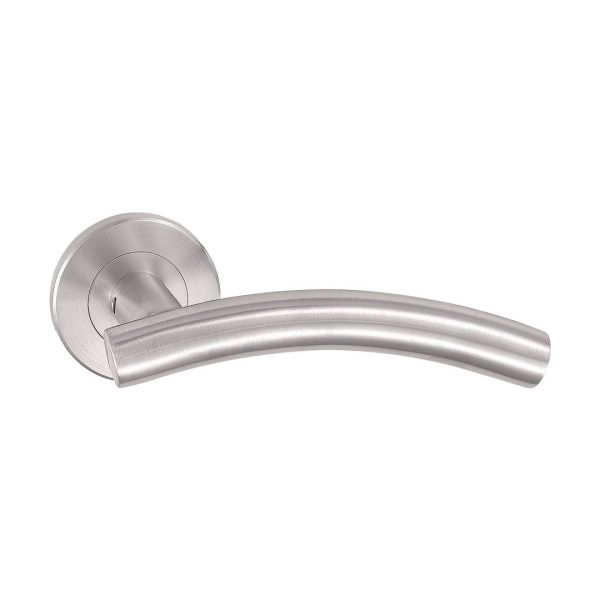 Stainless Steel Hollow Lever Handles on Rose