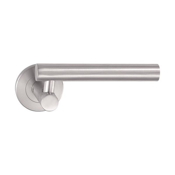 Stainless Steel Hollow Lever Handles on Rose