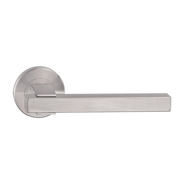 Stainless Steel Hollow Lever Handles on Rose