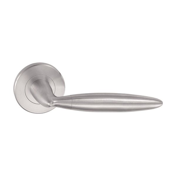 Stainless Steel Hollow Lever Handles on Rose