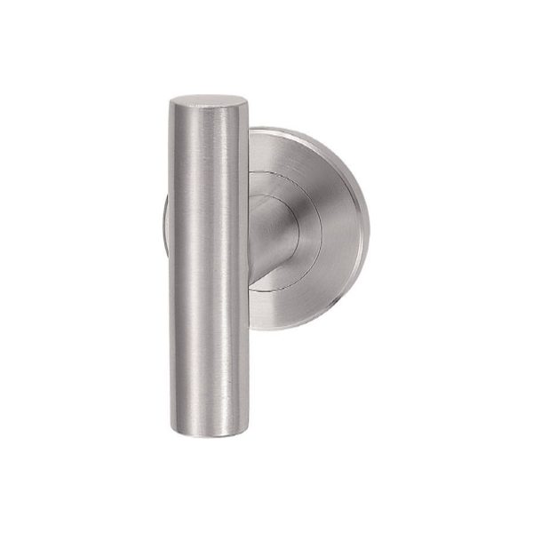 Stainless Steel Hollow Lever Handles on Rose