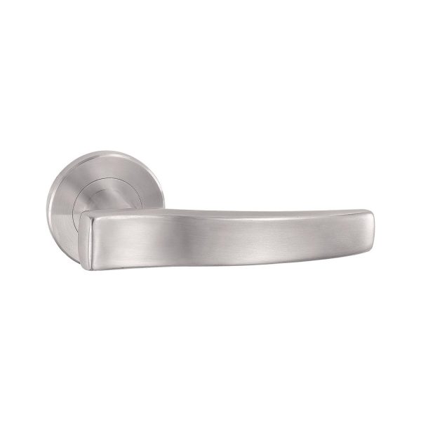 Stainless Steel Hollow Lever Handles on Rose