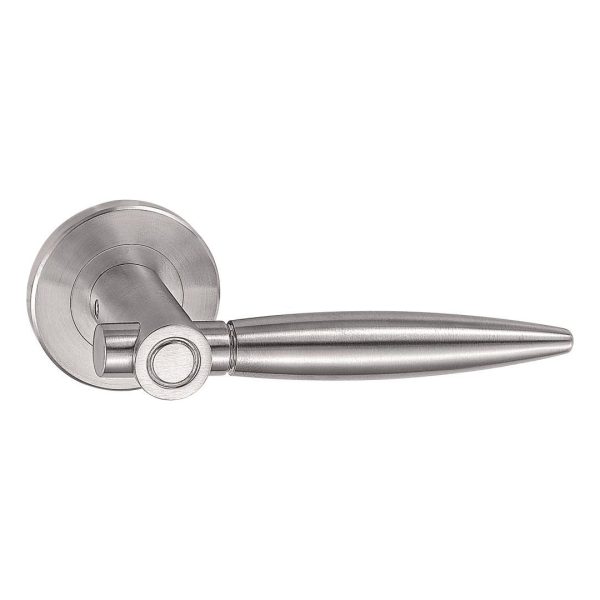 Stainless Steel Solid Lever Handles On Rose