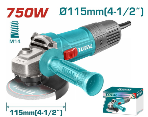 TOTAL ANGLE GRINDER 750W - 115mm (TG10711556)