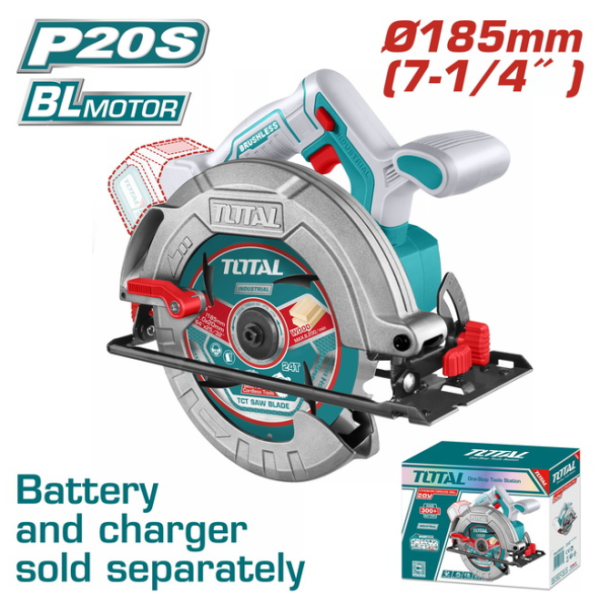 TOTAL Lithium-Ion circular saw 20V (TSLI1851)