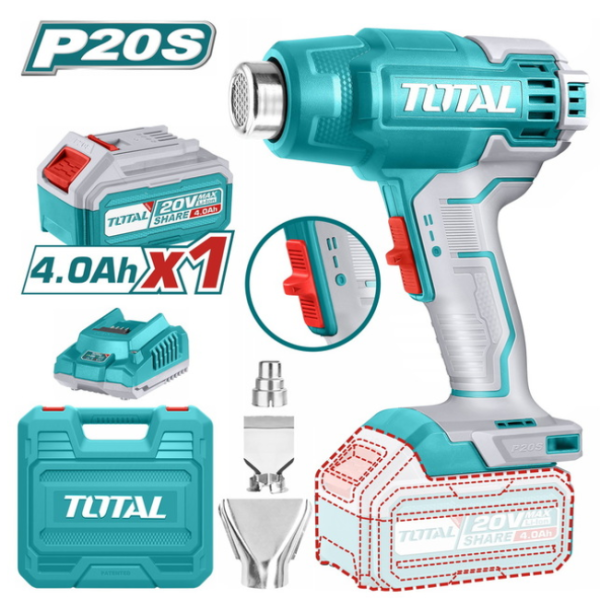 TOTAL Lithium-ion heat gun 20V (TBLI20025)