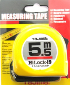 TAJIMA Japanese Made Meter Tape Measure Yellow